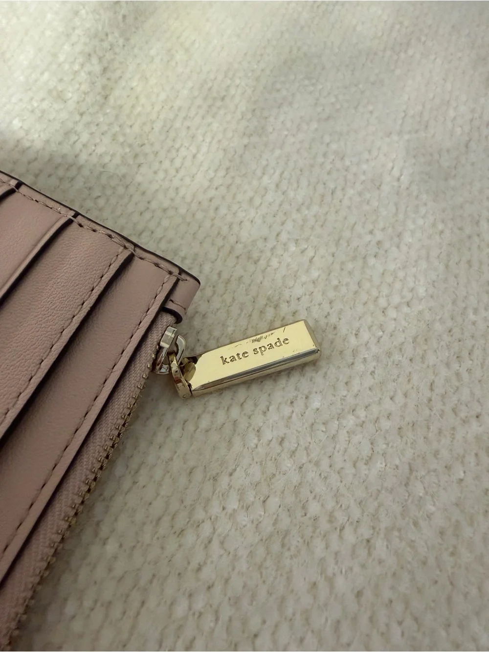 kate spade quilted leather crossbody bag and card pouch - dusty rose